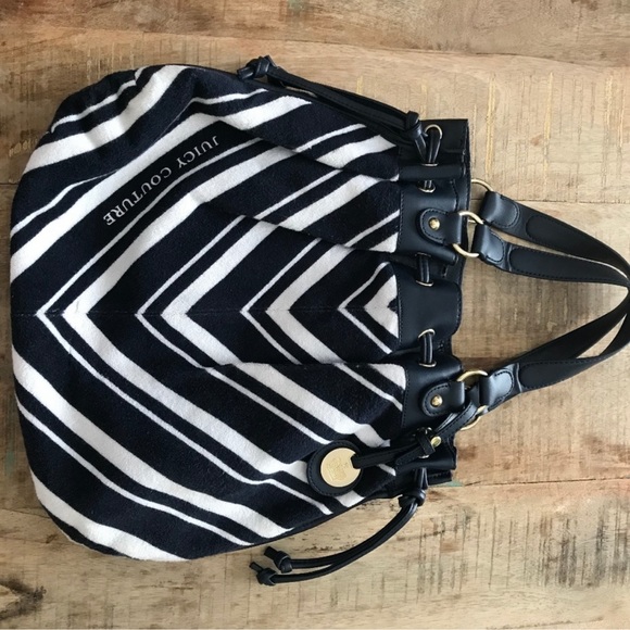 Juicy Couture Navy & White Stripe Terry Bag - Picture 2 of 9